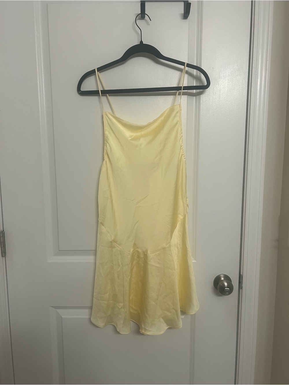 Free pOople Slip Dress Nightgown in Pale Yellow
